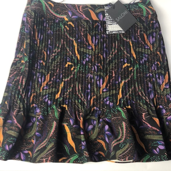 New Saloni Woven skirt Pleated Size 8 - Picture 3 of 7